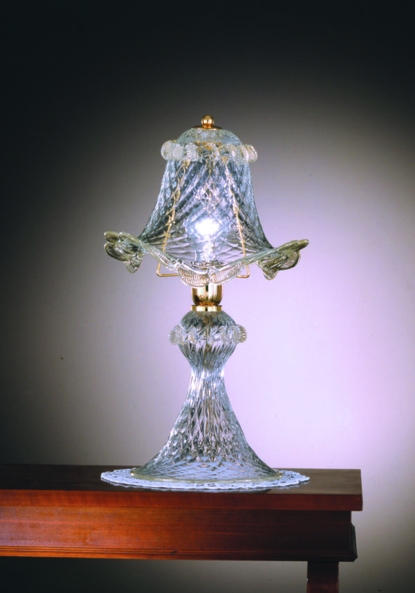 Venetian Glass Lamps - “LUME” Murano In Gold 24 Carats