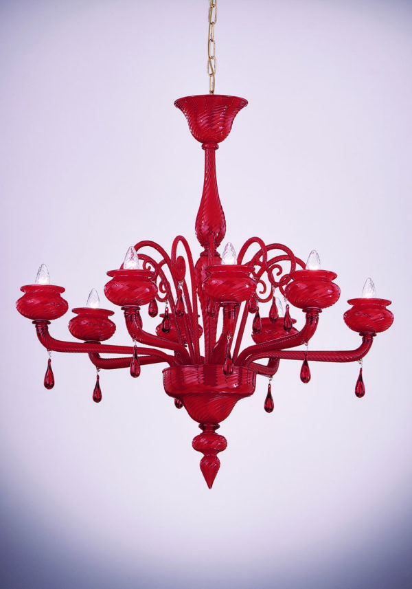 Venetian Glass Chandelier "PASHÀ" With 8 Lights - Murano Art