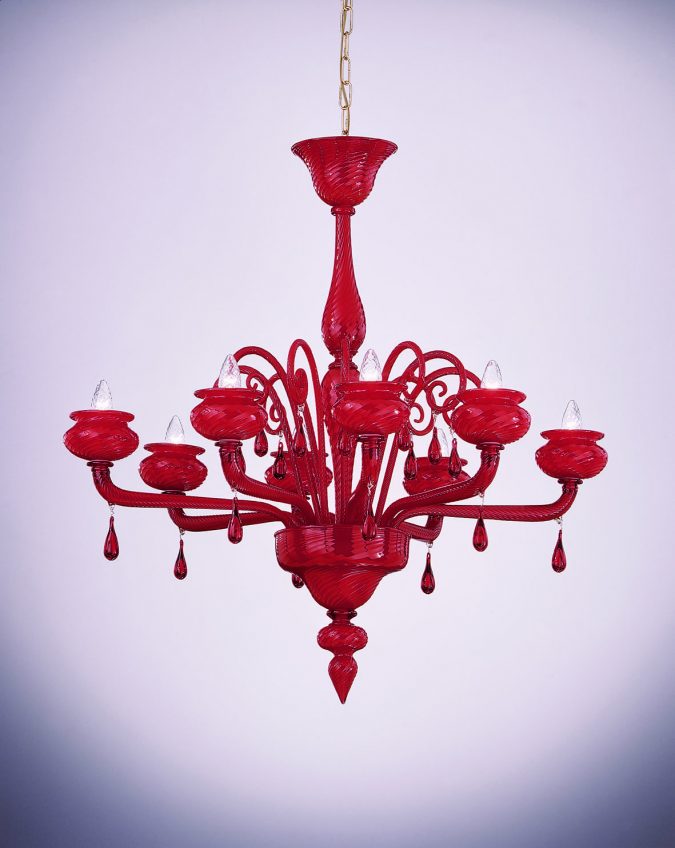Venetian Glass Chandelier "PASHÀ" With 8 Lights - Murano Art