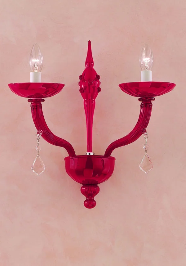 Ohio - Murano Wall Lamp 2 Lights With Pyramid