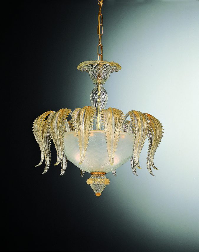 Exclusive Ceiling Lamp 3 Lights In Murano Glass - Venetian Glass Lamps