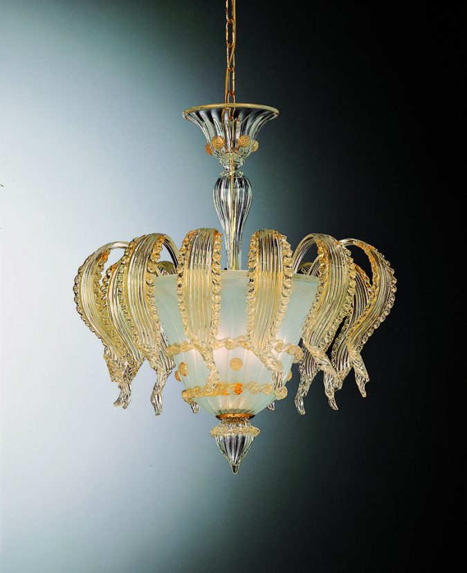 Lucy - Exclusive Ceiling Lamp 3 Lights In Murano Glass - Venetian Blown Glass