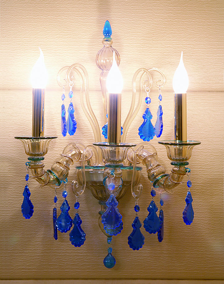 Wall Lamp Rezzonico 3 Lights In Murano Glass