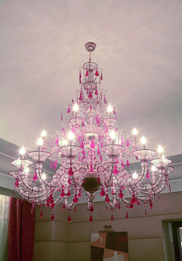 Made Murano Glass Chandelier “Ca' Rezzonico“ With 15+6 Lights