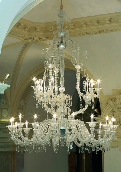 Venetian Glass Chandelier “LA Fenice” With 18+9 Lights – Murano Art Glass