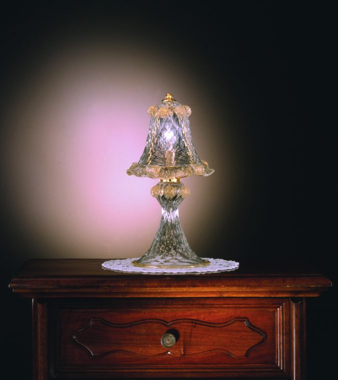Venetian Glass Lamps In Gold 24kt - Murano Art
