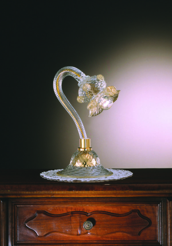 Venetian Glass Lamps In Gold 24 Carats - Murano Collection