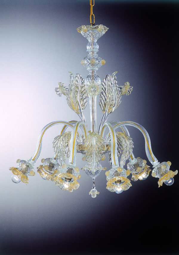 Murano Glass Chandelier "Polipo" With 6 Lights - Murano Glass