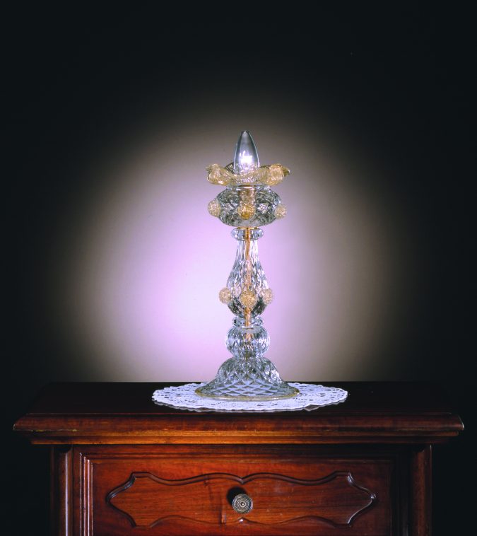 Suly - Lampada Da Tavolo Vetro Murano In Oro 24kt