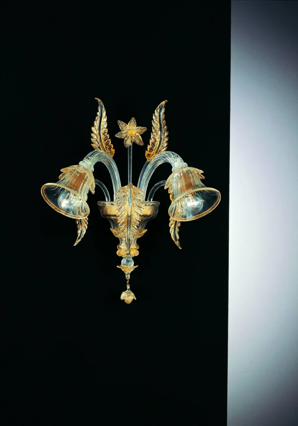 Wall Lamp Murano Glass 2 Lights - Venetian Glass Lamps