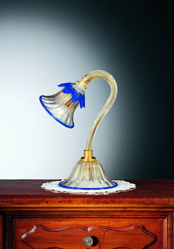 Venetian Glass Lamps “LUME” In Gold 24 Carats