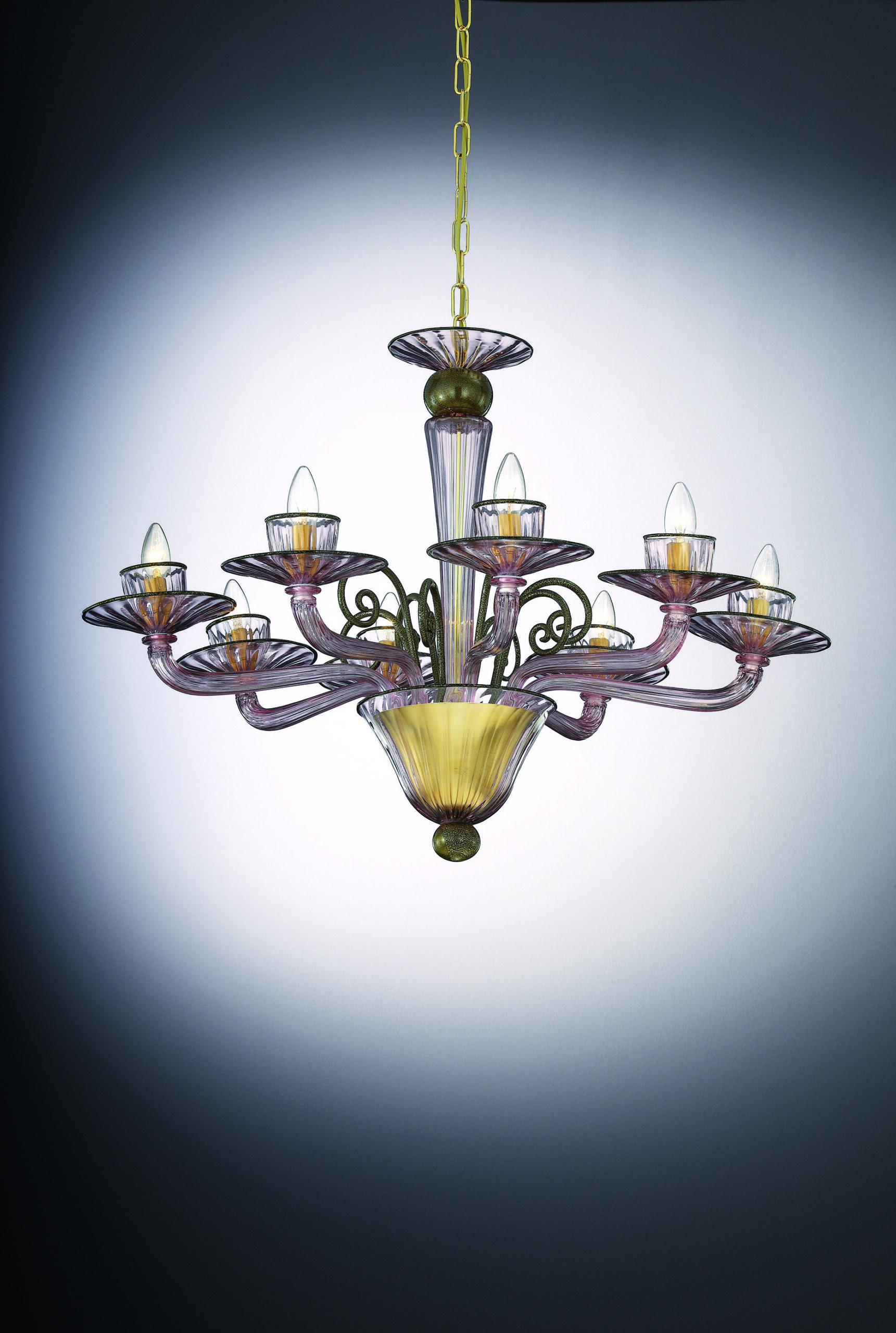 Classic MuranoChandelier "Bellini" With 8 Lights - Murano Glass