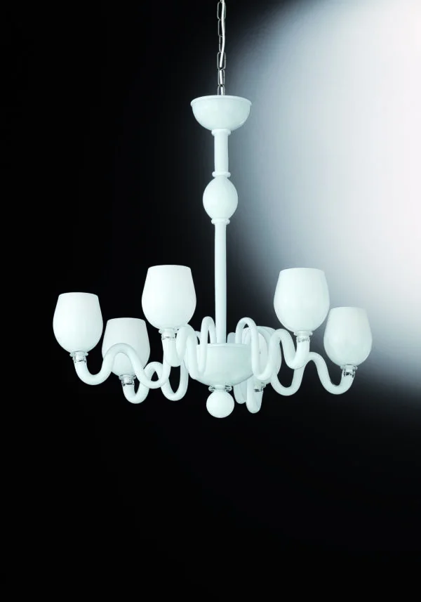 Murano Glass Chandelier "Barnaba" With 6 Lights