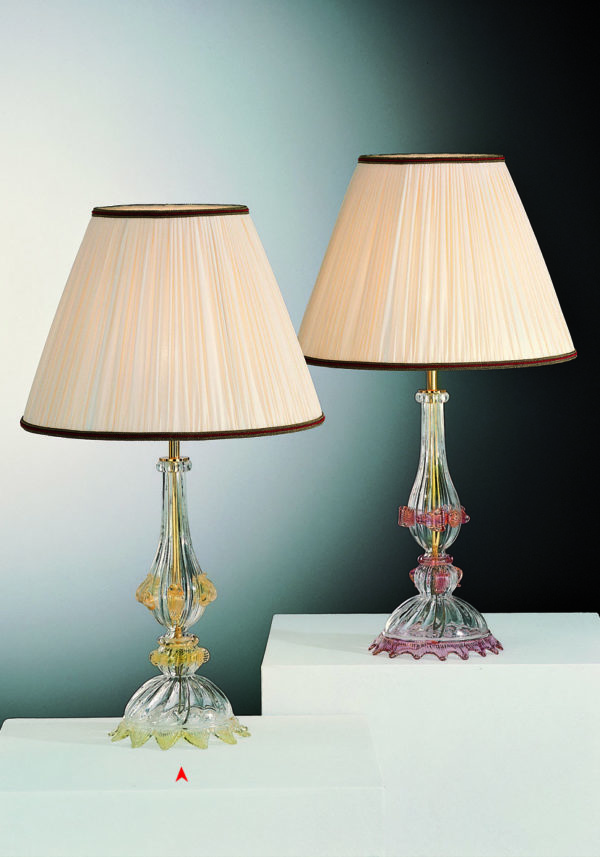 Hawaii - Venetian Glass Lamps With Gold 24 Carats - Murano Glass
