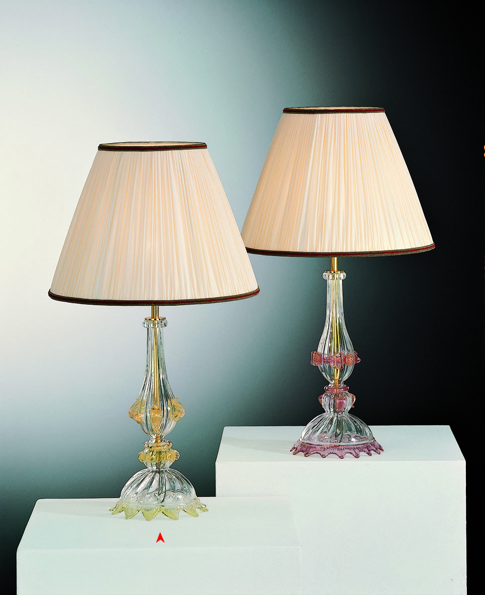 Hawaii – Venetian Glass Lamps With Gold 24 Carats – Murano Glass