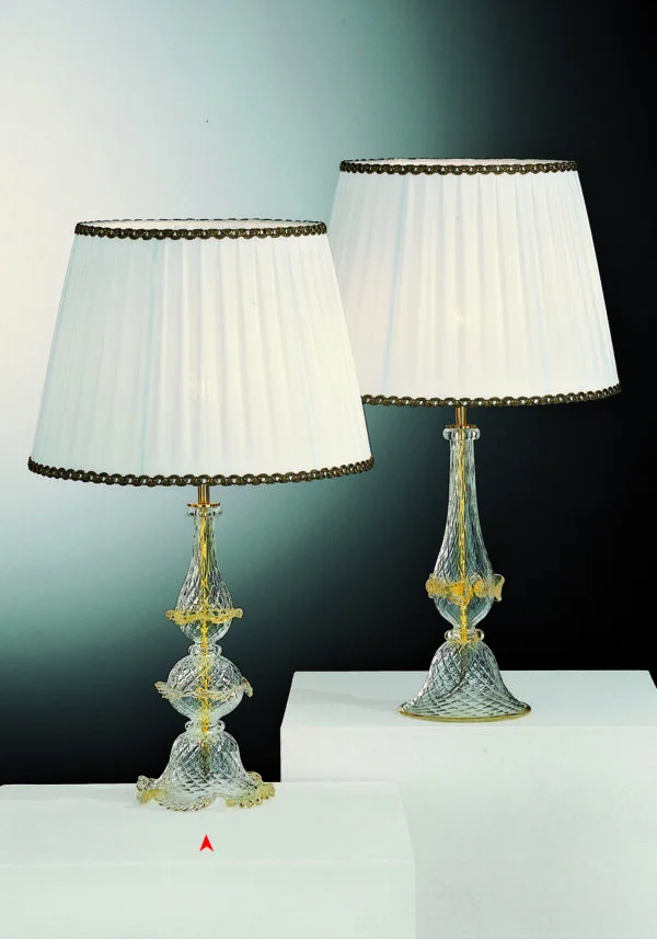 Florida - Venetian Glass Lamps With Gold 24 Carats - Murano Collection