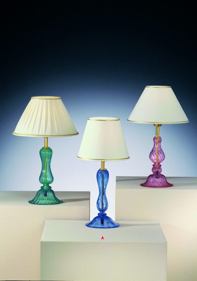 Murano Glass Blue Table Lamp – Venetian Glass Lamps