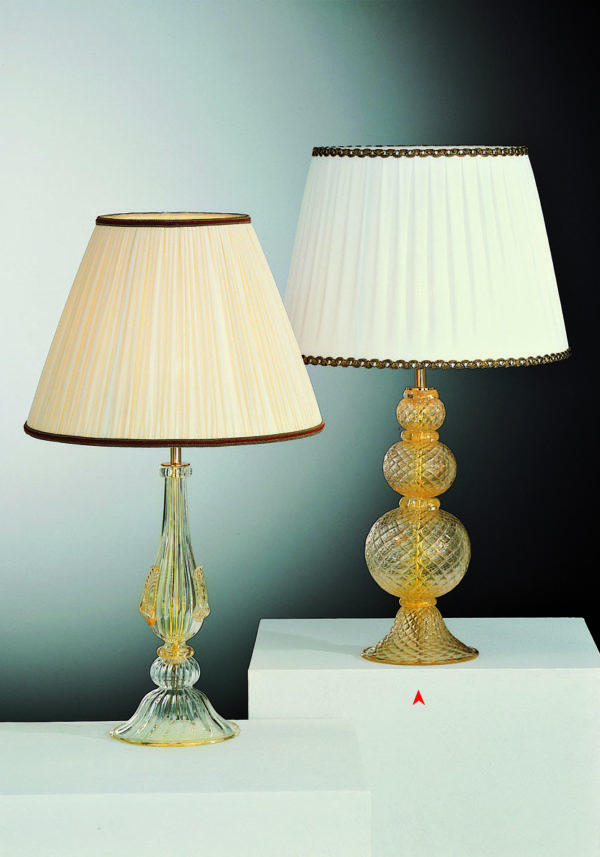 North Dakota - Venetian Glass Lamps With Gold 24 Carats