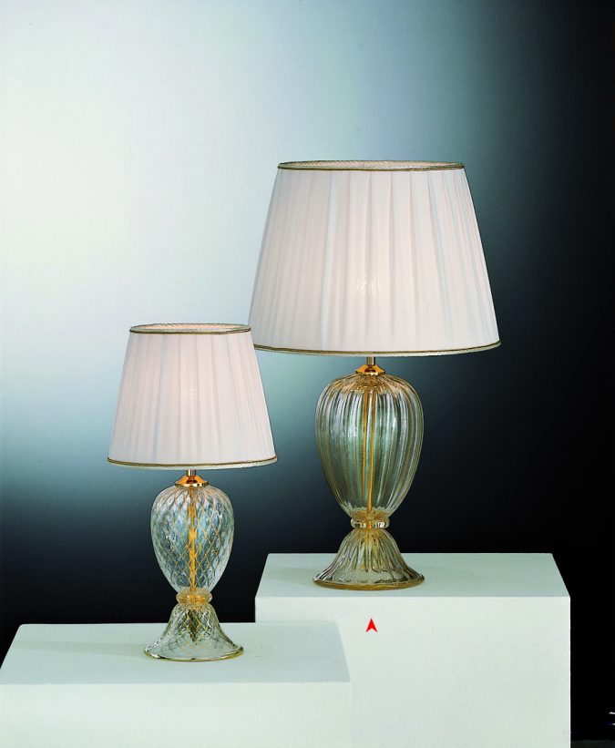 Delaware - Venetian Glass Lamps With Gold 24 Carats