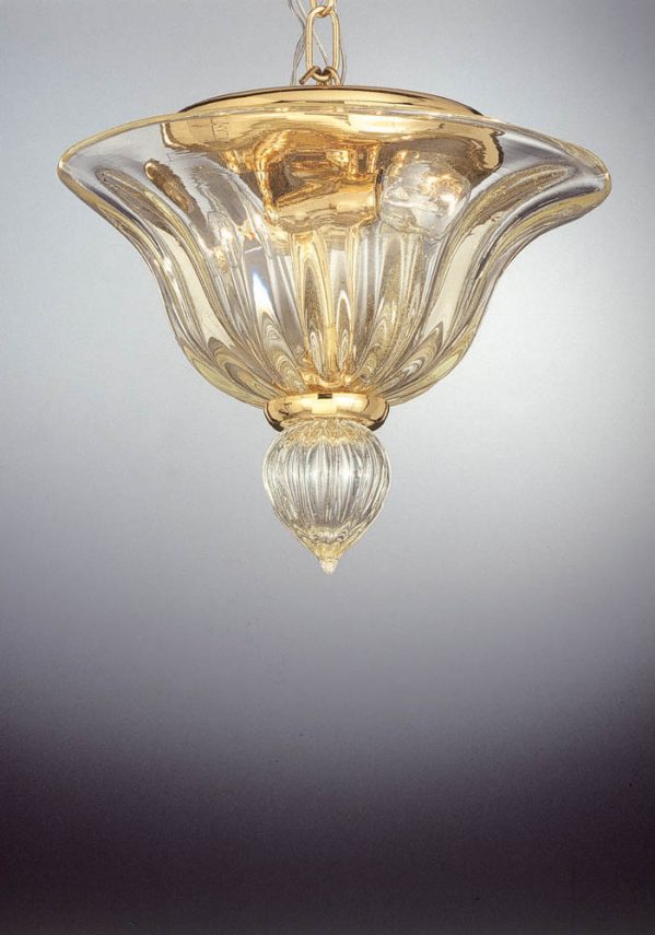 Exclusive Ceiling Lamp 2 Lights In Murano Glass - Venetian Blown Glass