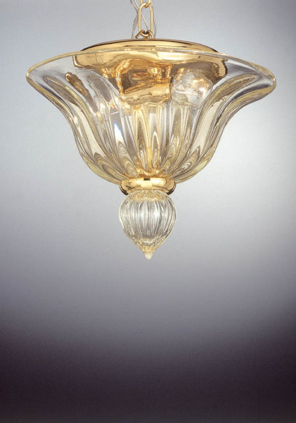 Exclusive Ceiling Lamp 2 Lights In Murano Glass - Venetian Blown Glass