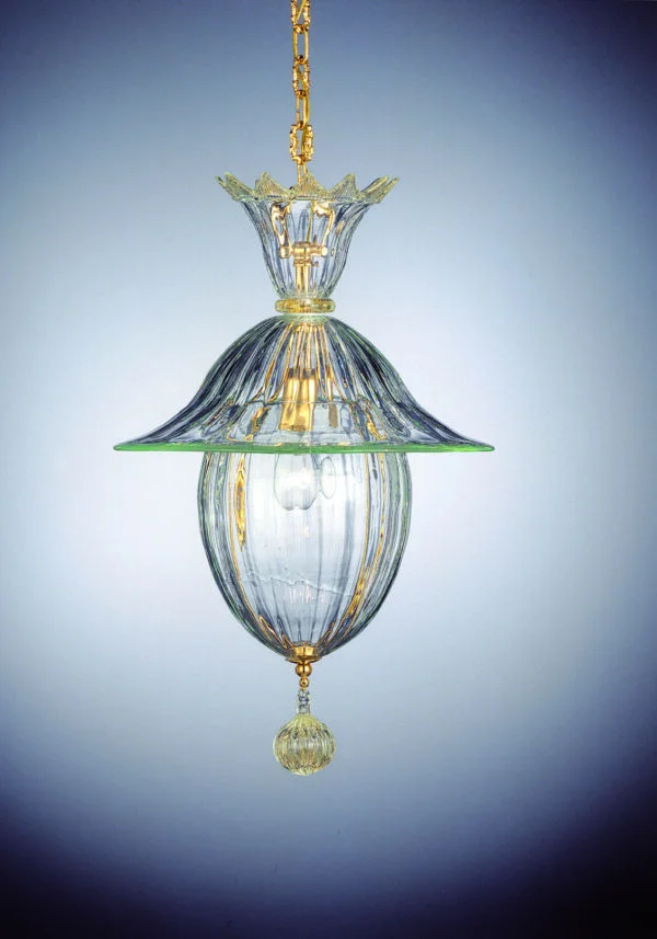 Murano Glass Lantern With Gold 24 Carats - Murano Collection