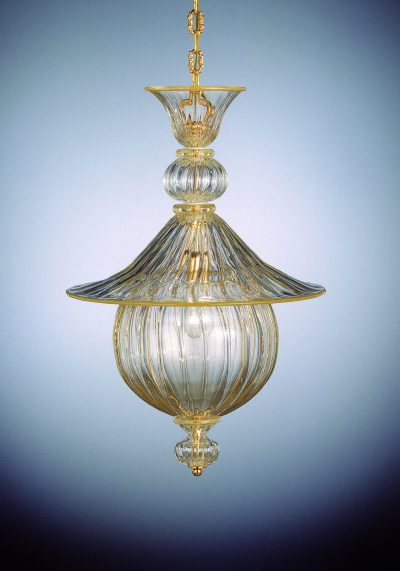 Murano Glass Lantern With Gold 24 Carats – Venetian Glass Lamps