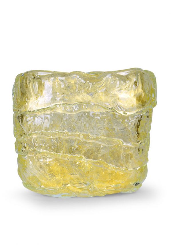 The Glacier - Murano Glass Vase Gold Leaf 24kt