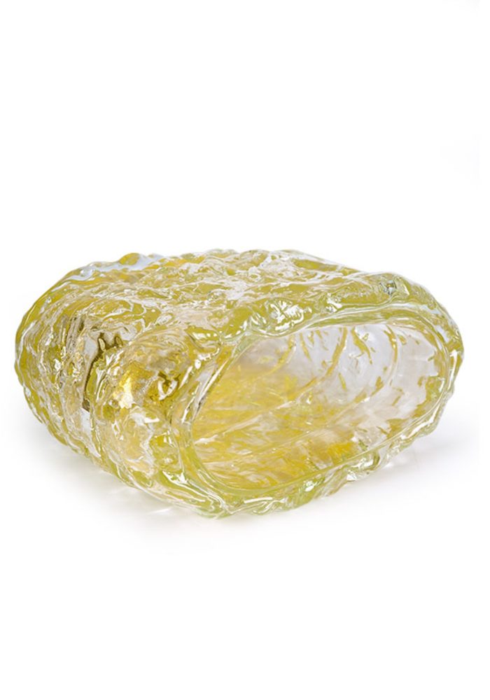 The Glacier Murano Glass Vase Gold Leaf 24kt Made Murano Glass