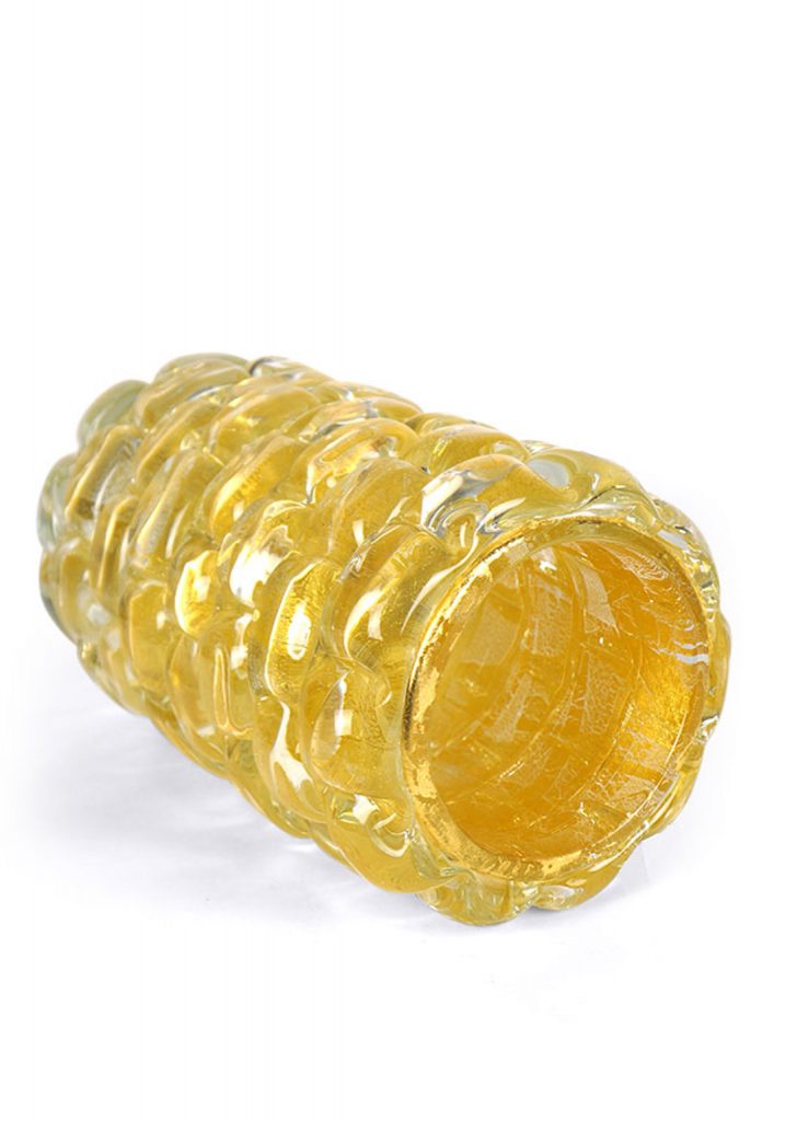 The Wall Murano Glass Vase Gold Leaf 24kt Made Murano Glass