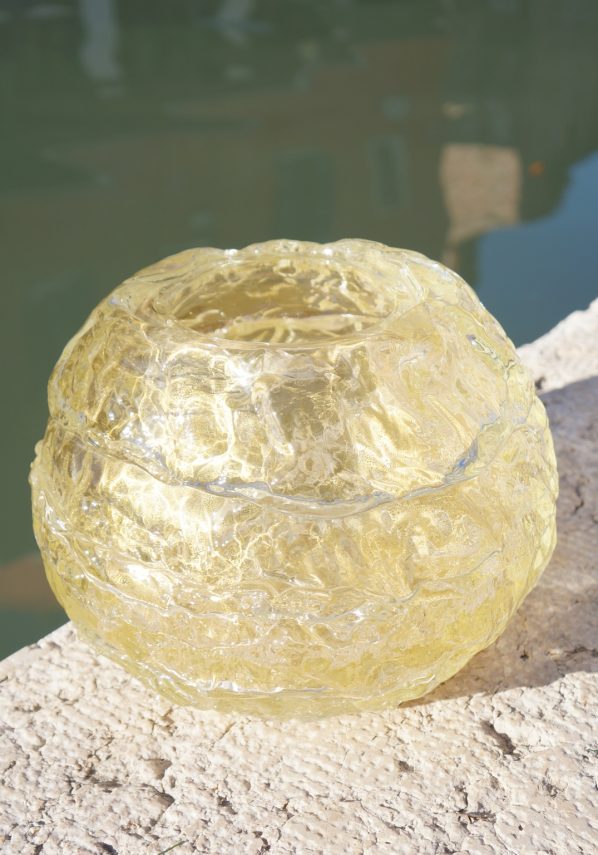 The Glacier - Murano Glass Vase Gold Leaf 24kt