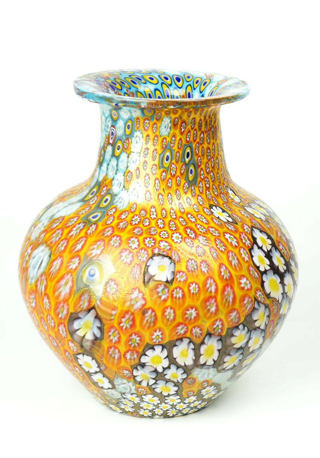 Klimt - Vase With Murrina Millefiori - Made Murano Glass