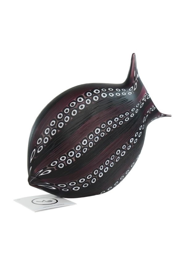 Sculpture Black Fish With Murrina