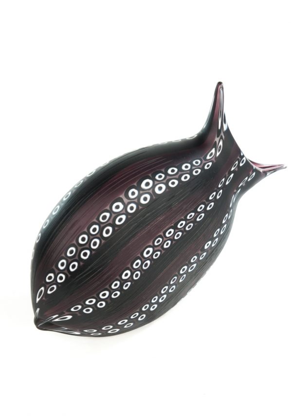 Sculpture Black Fish With Murrina