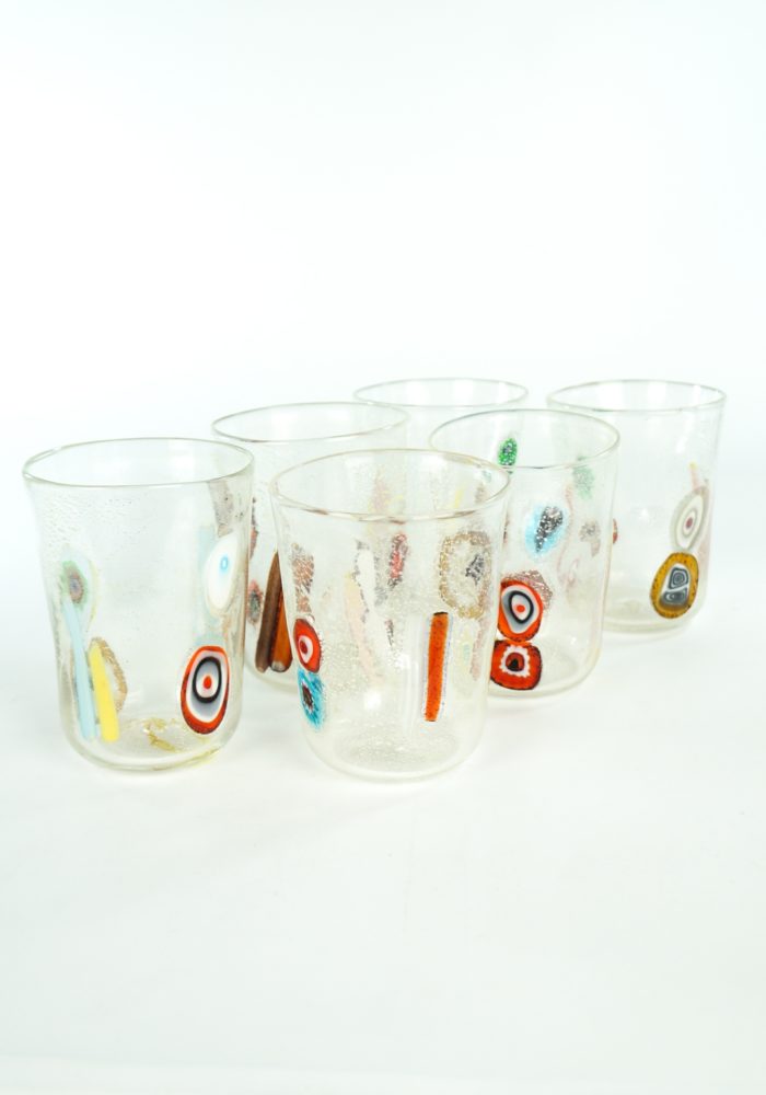 Shiny - Set Di 6 Bicchieri Cristallo In Vetro Murano