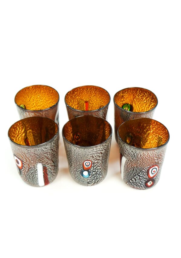 Land - Set Of 6 Tobacco Murano Drinking Glasses