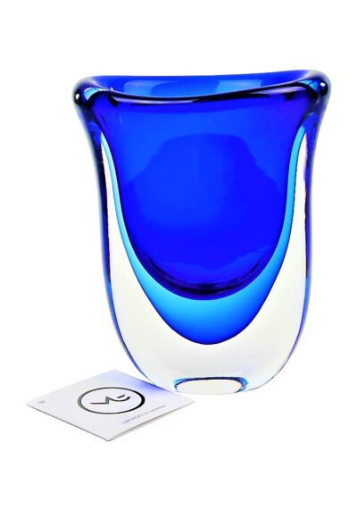 Shadow – Blue Sommerso Murano Glass Vase