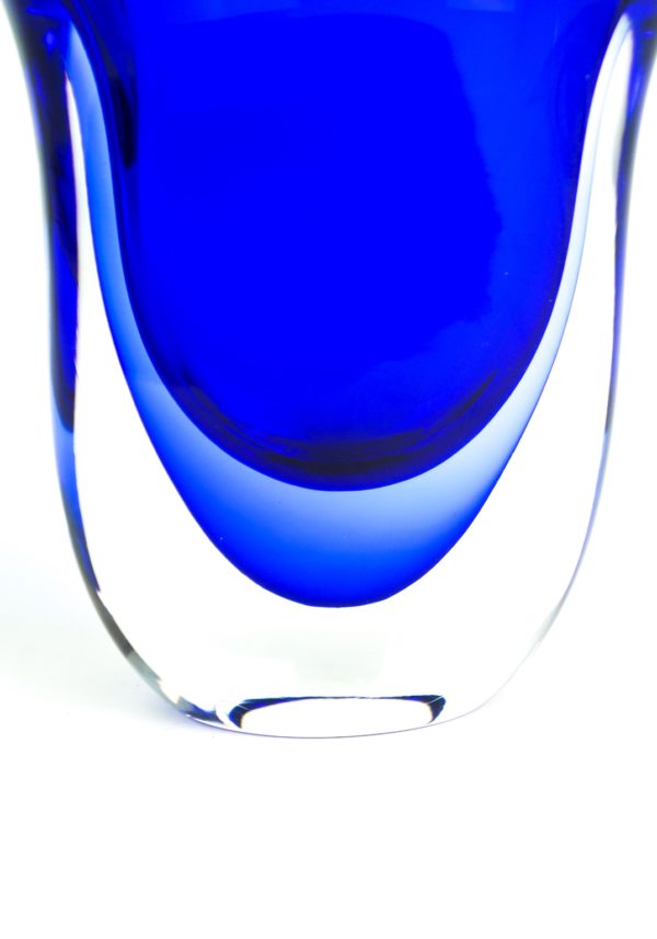 Shadow - Blue Sommerso Murano Glass Vase