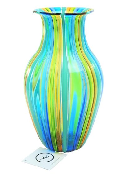 Cante – Big Murano Glass Vase Light Blue Amber
