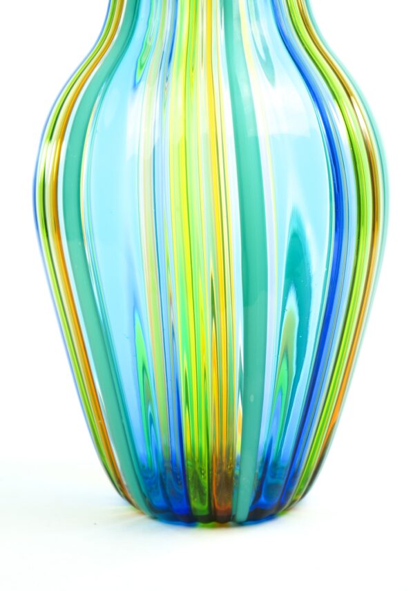 Cante - Big Murano Glass Vase Light Blue Amber