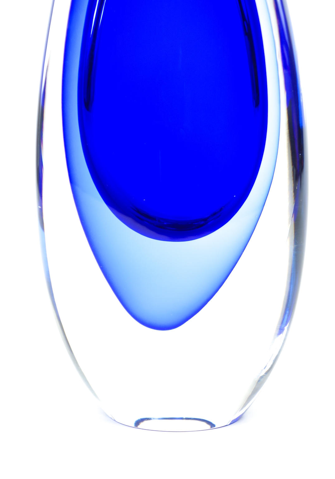 Elongated - Vaso Vetro Murano Sommerso Blu