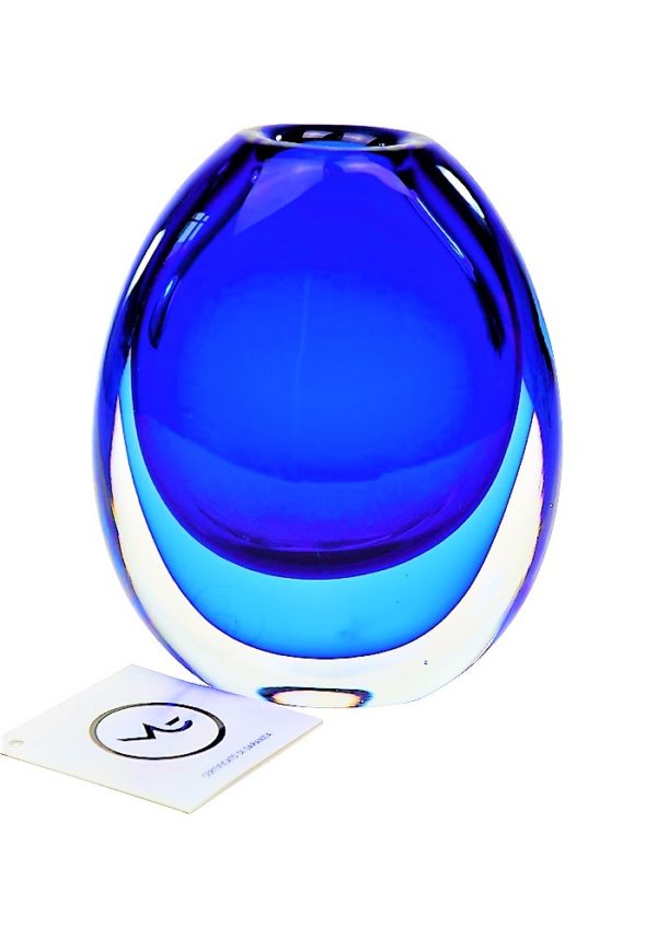 Thermal - Blue Sommerso Murano Glass Vase