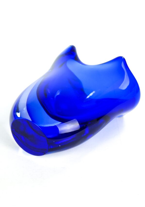 Fan - Blue Sommerso Murano Glass Vase
