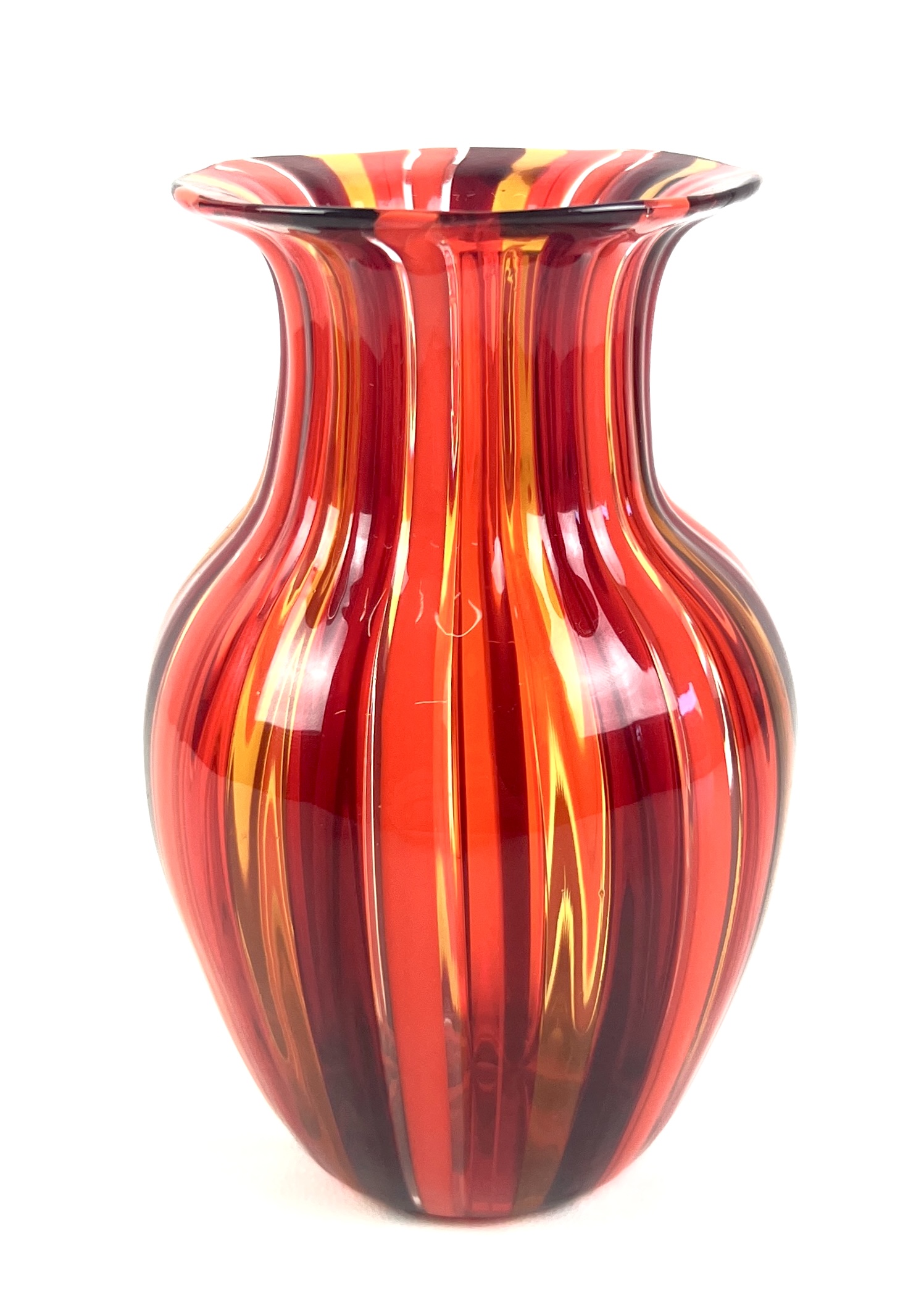 Dissette - Red Murano Glass Vase 