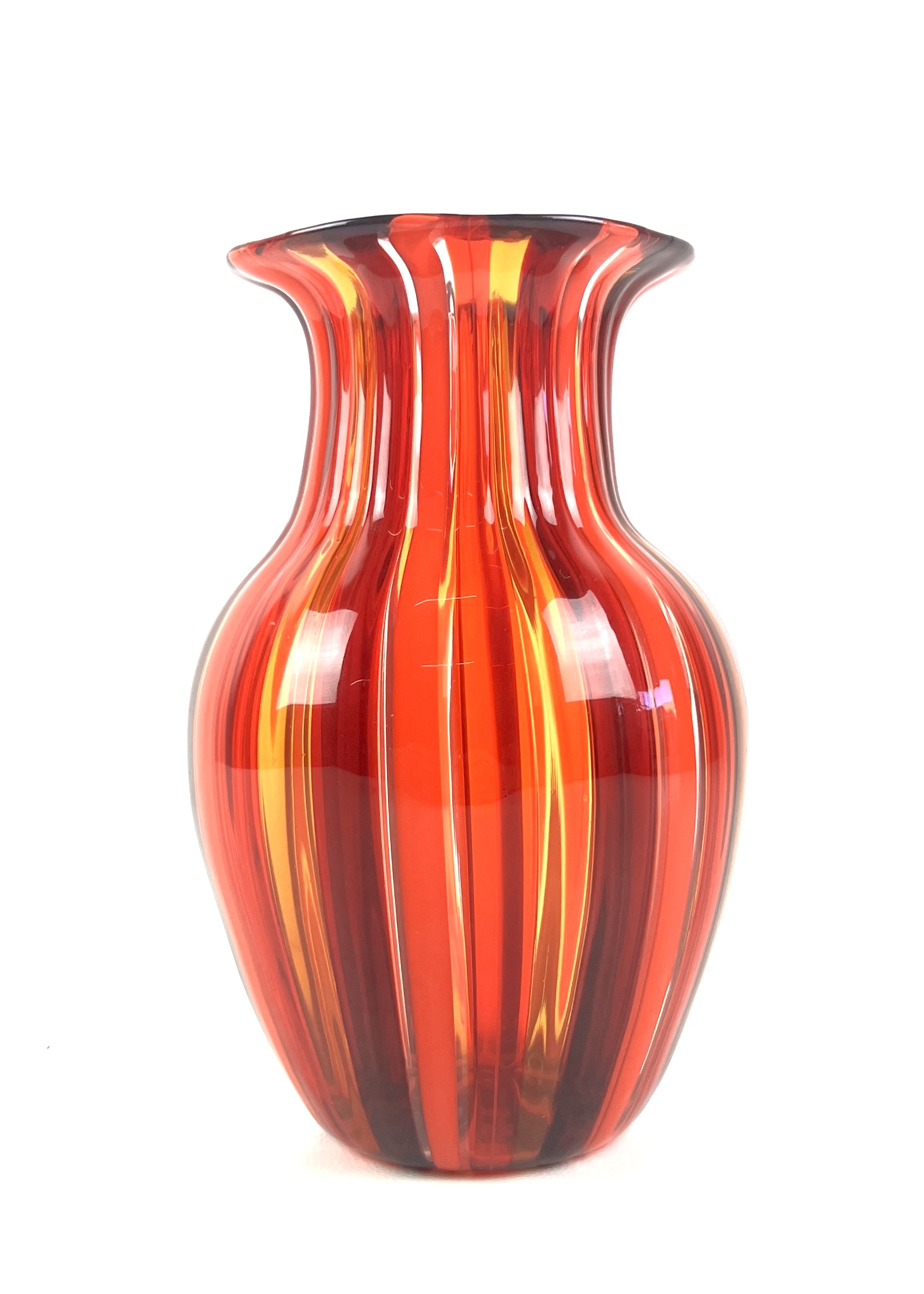 MURANO GLASS ムラノ レッド ライオン モチーフ 装飾 デカンタ Dissette - Red Murano Glass Vase