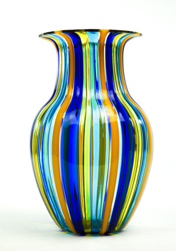 Bert - Vase In Canna Yellow Blue