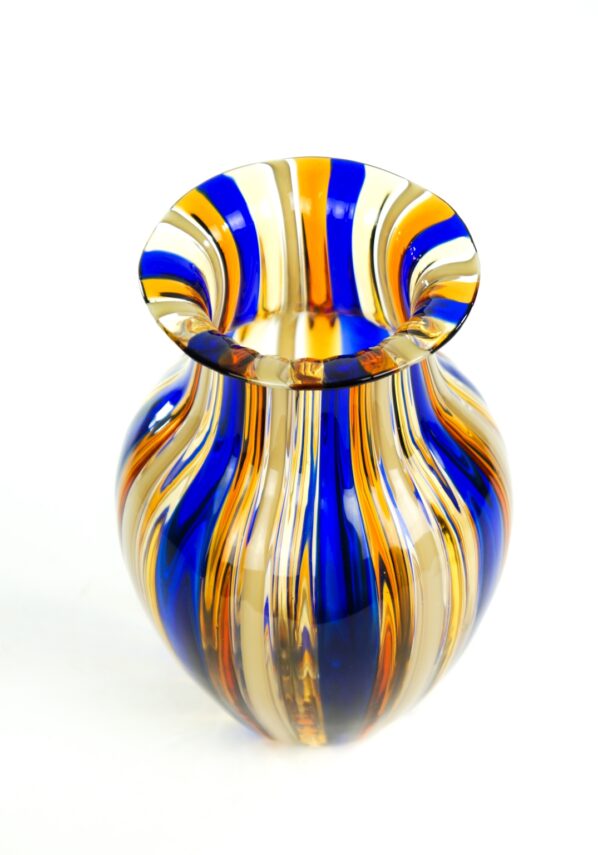 Timb - Vase In Canna Ivory Blue