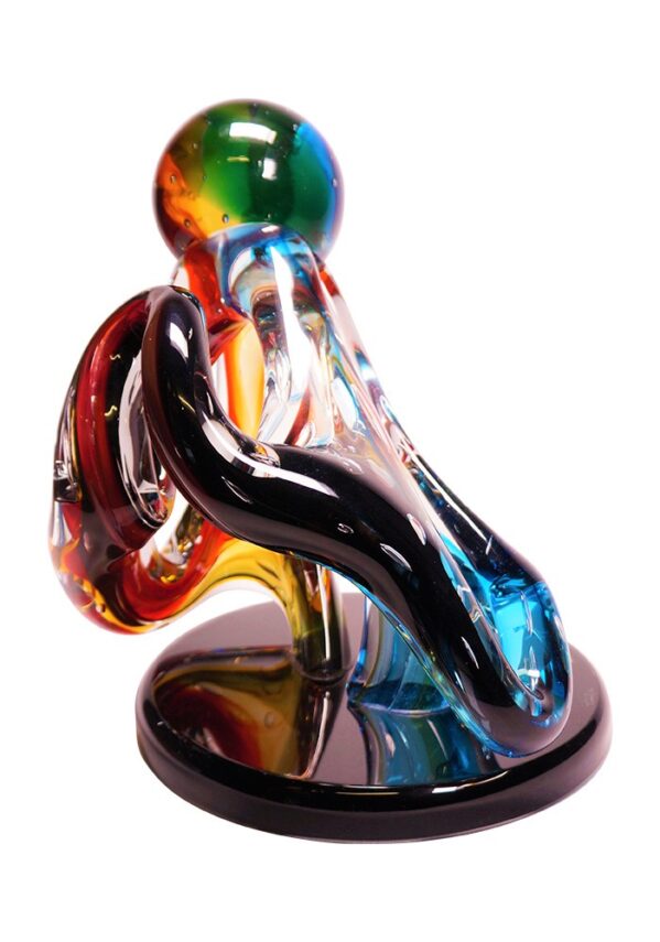 Abstract Knot - Murano Sculpture Submerged Colored