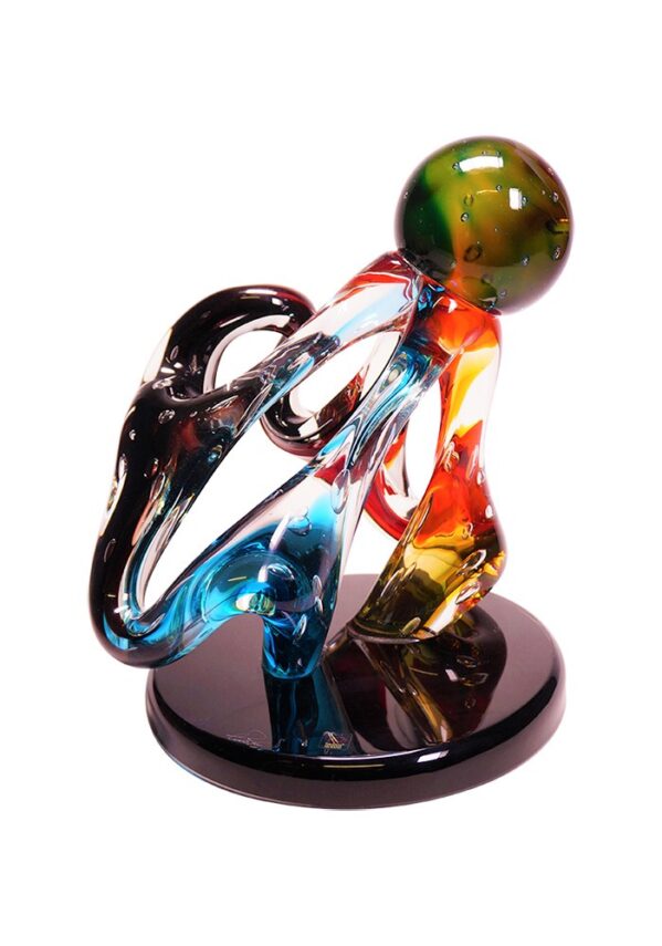 Abstract Knot - Murano Sculpture Submerged Colored