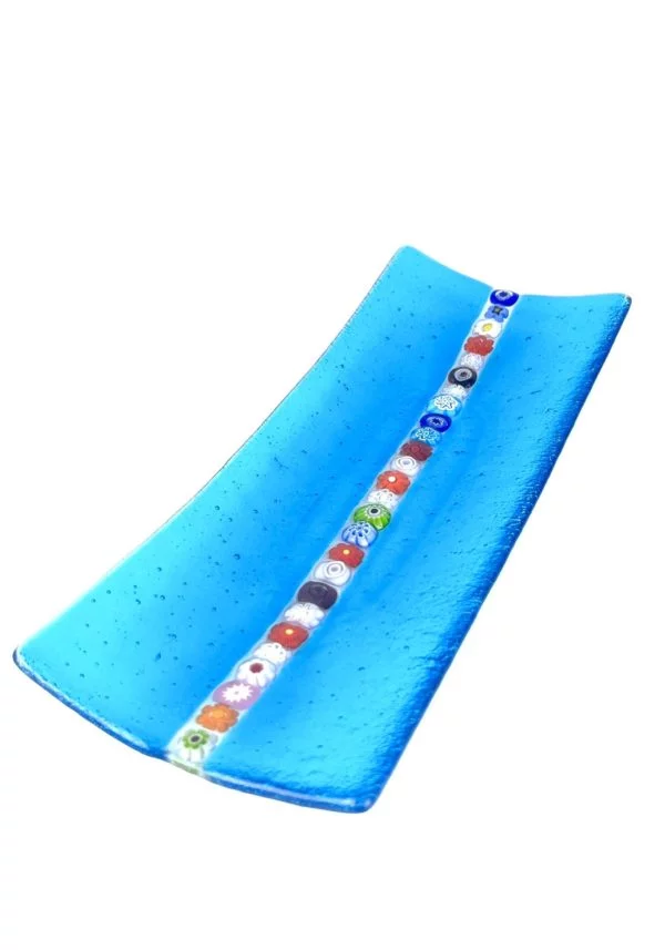 Alka - Light Blue Rectangular Murano Glass Plate